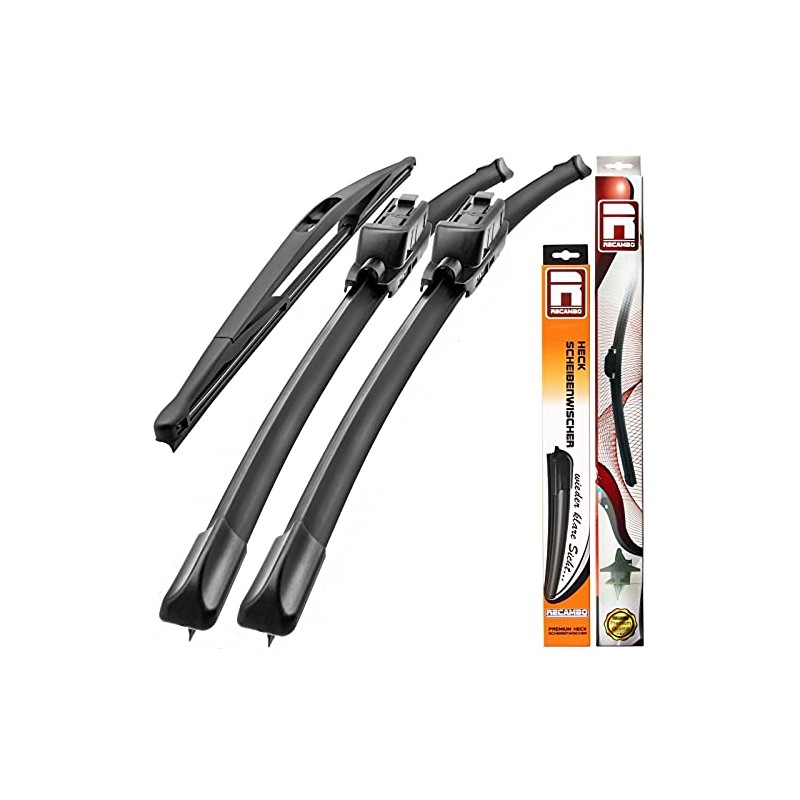 Recambo Windscreen Wiper Front and Rear Compatible with Vauxhall Meriva