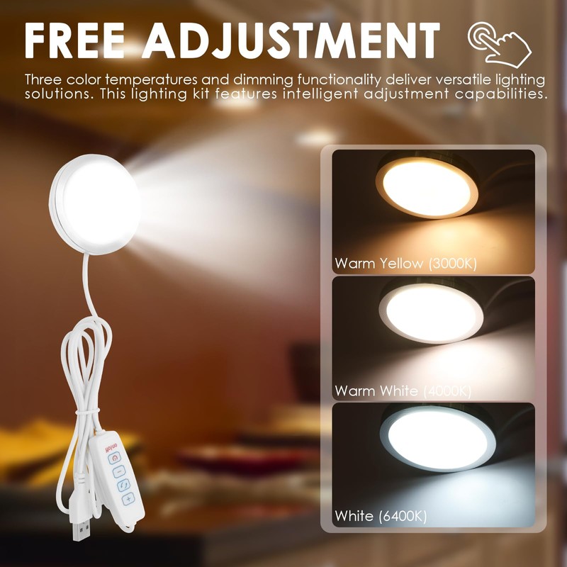 5Pcs LED Lamp Kit 001 for Bambu Lab, 3 Color