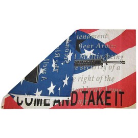 Trade Winds 3x5 Come & Take It USA 2nd Amendment NRA Gun Watermark with Writing RWB Flag 5x3 Premium Fade Resistant