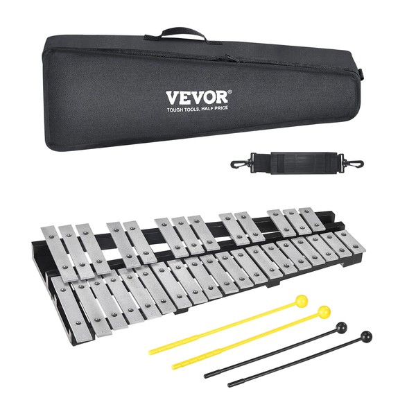 VEVOR 32 Note Glockenspiel Xylophone Bell Kit, Percussion Instrument with