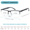 Reducblu 12 Pack Half-Rim Metal Reading Glasses for Men Lightweight