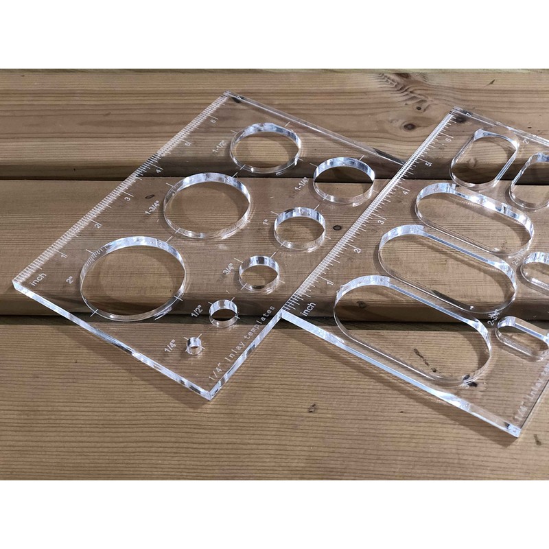 Pack of 2 Router Templates for Woodworking, Router Jig Templates,