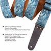 Nefelibata Guitar Strap, Cotton Print Guitar Straps with Head Cowhide