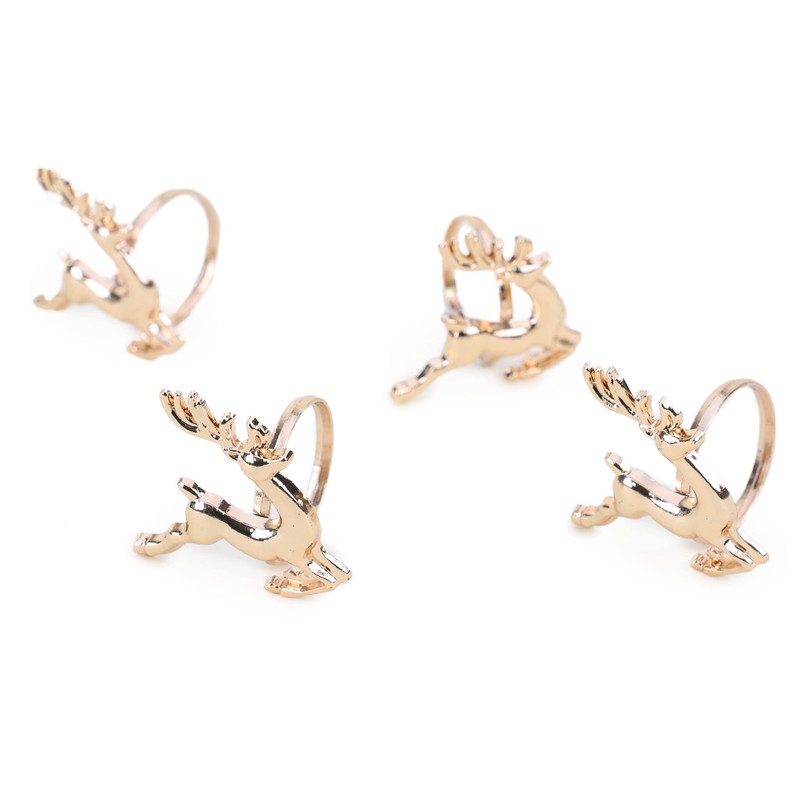 Christmas Concepts® Set of 4 Gold Napkin Rings – Luxury