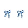 LKingel Bow Earrings for Women Trendy Rhinestone Bow Earrings Delicate