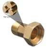 Pack of 2 Brass Water Meter Screw Connection, 3/4 Inch