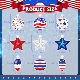 YQUQWN 48 PCS 4th of July Hangings Swirl Decorations, Independence Day Patriotic Party Supplies, No DIY Ceiling Streamers Decor for Holiday Birthday Wedding Veteran Day Tree Red White Blue Decorations