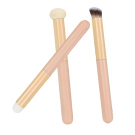 IWOWHERO 3pcs Soft Makeup Brushes for Blending Includes Sponge and Bristle for Concealer and Foundation Application Portable Travel-friendly Design