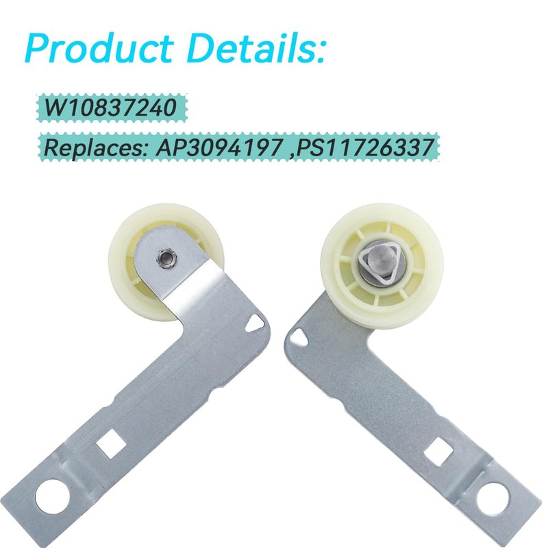 Dyer Idler Pulley for May-tag Bravos MEDB835DW4, Whirl-pool Cabrio WED8000DW4,
