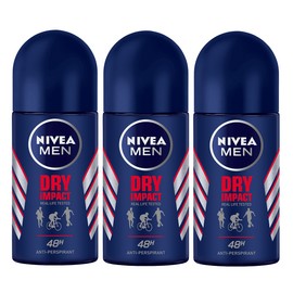 Nivea Deodorant Nivea Men Dry Impact Antiperspirant Roll-On 50Ml / 1.69oz Ea (3 Pack)