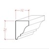 EWSC18 Solid Crown 1-3/4" High x 1-1/4" Deep Moulding. Unfinished,