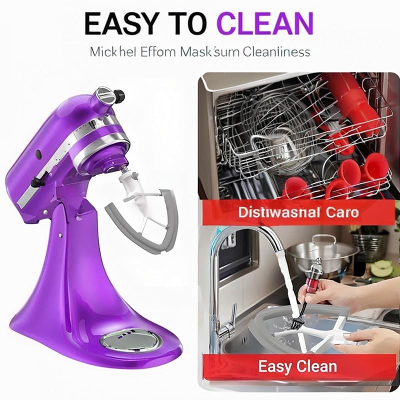 3Pcs Flex Edge Beater Dough Hook Wire Whip Kitchen Aid