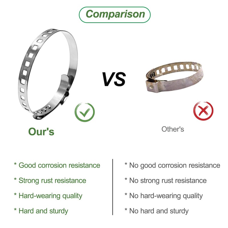 42 Pcs Hose Clips Set, CV Boot Clips, Stainless Steel