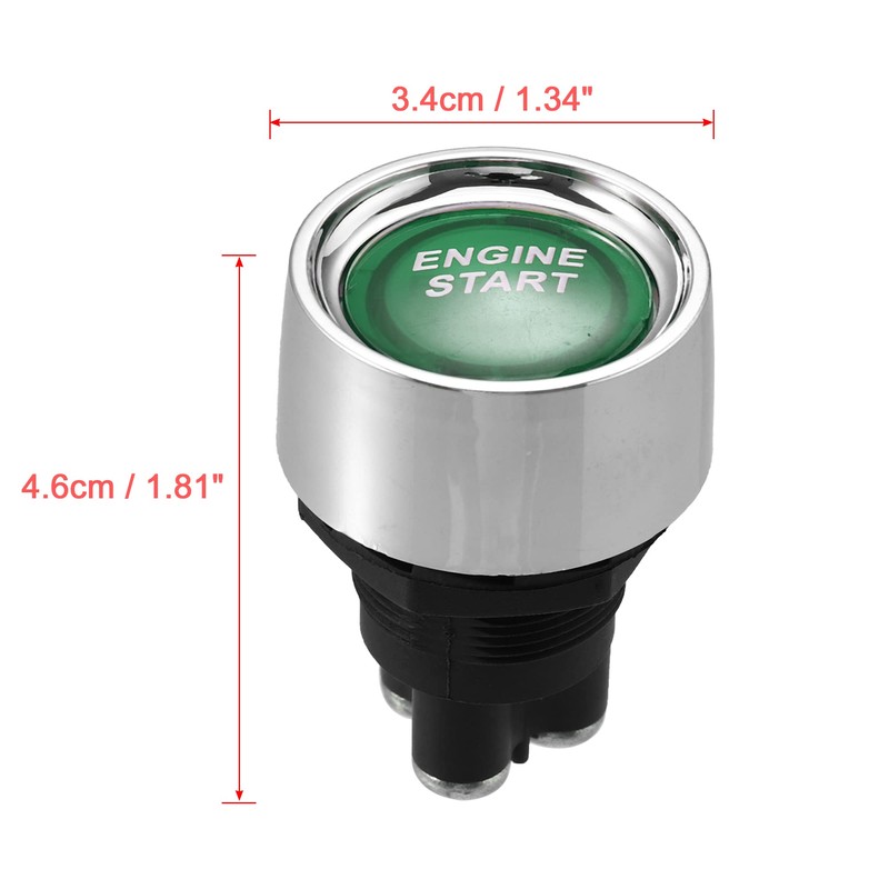 X AUTOHAUX Universal Engine Start Switch Button Starter 12V Push