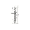 M5 Stainless Steel A4 Turnbuckle with Two Eyelets