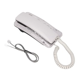 KXT‑438 Wall Mounted Home Phone Corded Telephone with Redial Quick Flash Mute Function for Home Hotel School Office White