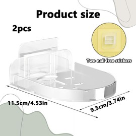 2 Pcs Baby Monitor Wall Mount, Camera Wall Mount, Baby Monitor Shelf Without Drilling, Small Shelf Wall Mounted Hanging Display Shelves, Mounted Bracket for Security Cameras, Smart Speakers Indoor