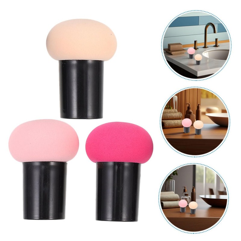 Ipetboom Dual-use Makeup Sponge 6pcs Mushroom Puff Soft Plush Material