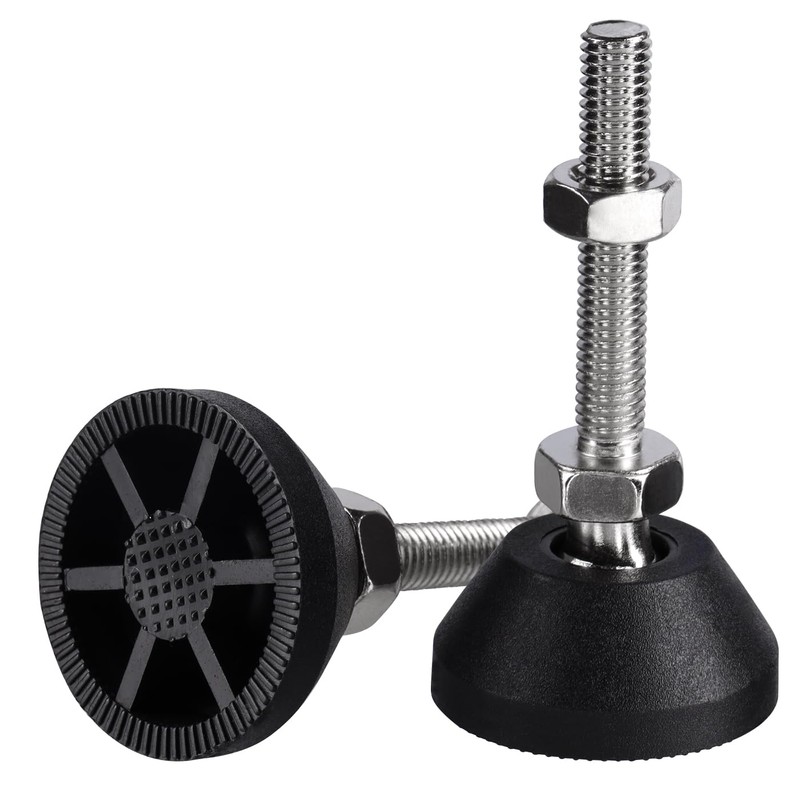 Mesee 6 Pieces Swivel Leg Levelers, M8 Furniture Leveler Nylon