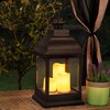 Sunjoy Femm Classic 20" Outdoor Battery Powered Lantern, Black