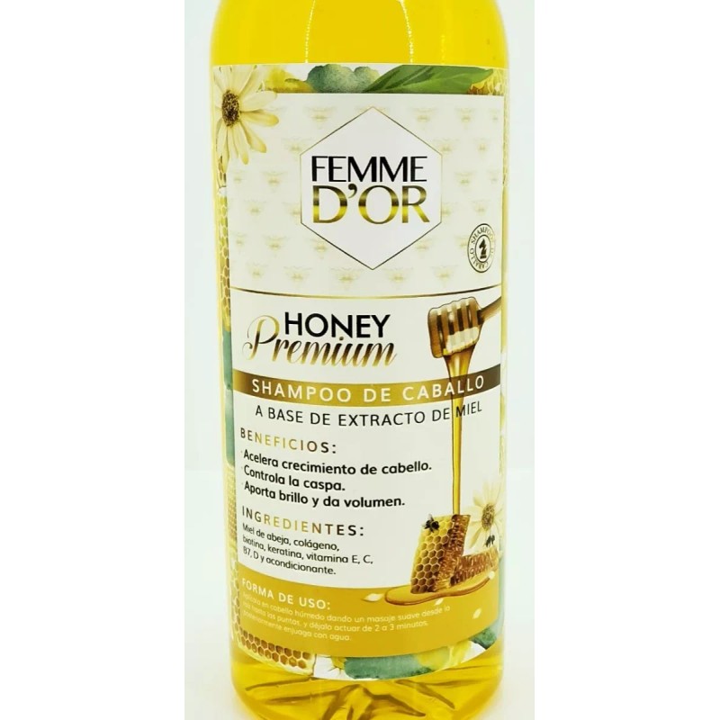 Femme D'or Shampoo De Miel Femme Dor 500ml Crecimiento Acelerado