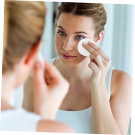 Baluue Sets Bamboo Fiber Reusable Makeup Remover Pads Facial Cleaning Pads for Women Face Wipe Puff