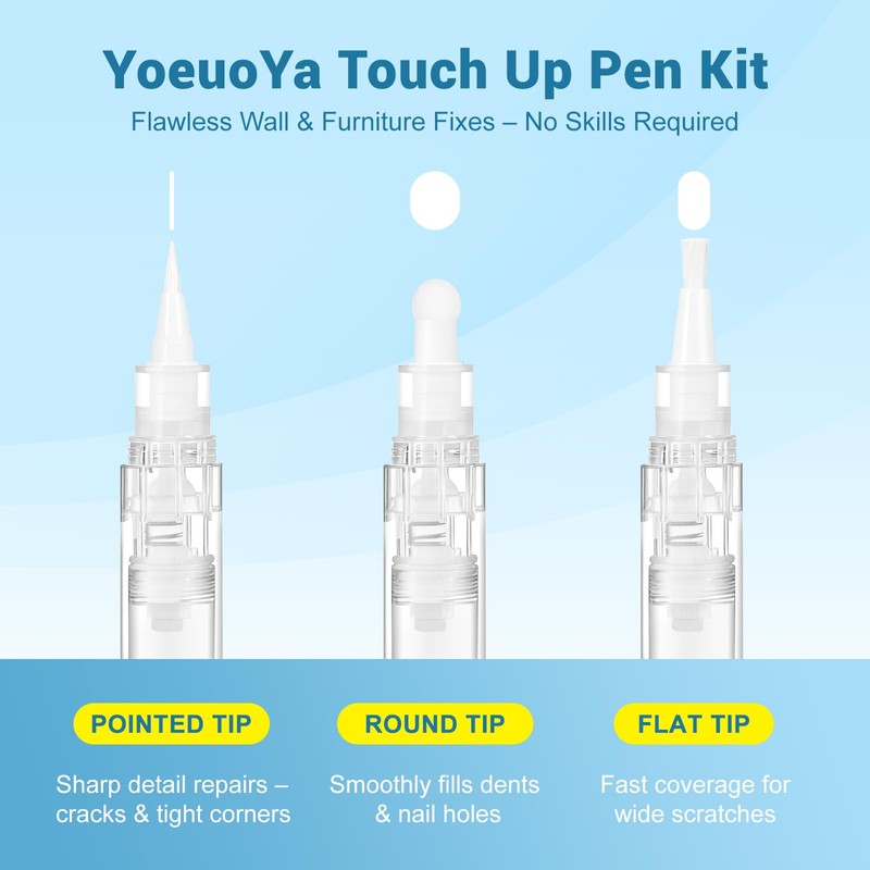YoeuoYa Touch Up Paint Pen Set 3PCS Refillable Paint Touch