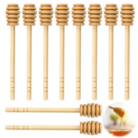 FINELYCR Pack of 10 Wooden Honey Spoons, 16 cm Honey Spoons, Honey Spoon, Safe and Odourless, for Weddings, Birthdays, Baby Showers, Christmas Parties