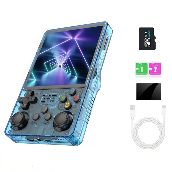 BattAkuus R36S plus arkos2.0 System Handheld Retro Gaming Console, 15000+game