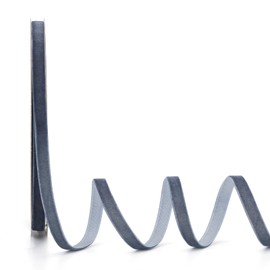 Ewaymado Dark Dusty Blue Velvet Ribbon 3/8 Inch x 20Yd,Great for Gift Wrapping,Hair Bows,Christmas,Wedding Party Decoration(3/8" Dark Dusty Blue)