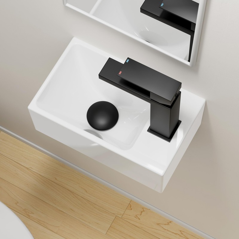 KES Small Vessel Sink, Floating Sink Bathroom 12" X 7"