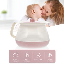 DOITOOL Spittoon Pot 1Set Inch Bottles Bedpan: with Bedroom Handle, Lid to Incontinence Disabled) Practical Household Travel Lid, Adult Kid Pots: Buckets (Lids Handled Potties for Elderly Urinal
