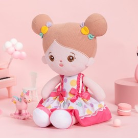 OUOZZZ Baby Doll, Soft Rag Doll with Clothing, Colourful, Rag Dolls, Cuddly Doll for Children from 3 Months - Baby Gift for Birth Girls Boys, 38 cm