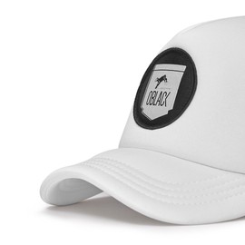 Oblack Baseball Cap with mesh Classic Kids | Total White Trucker Cap for Boys and Girls | Unisex Padded Baseball Hat | Adjustable Trucker Hat | Fashion Teenager Accessories