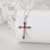 Vadmans Cross Necklace for Women 925 Sterling Silver 5A CZ