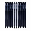 TrioSRTnRT Retractable Ballpoint Pens, BLACK, Fine Point (0.7mm), Pack of