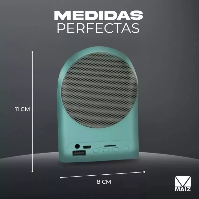 Maíz 4x3 Bocina Bluetooth Inalambrica Tws Recargable Usb Iman
