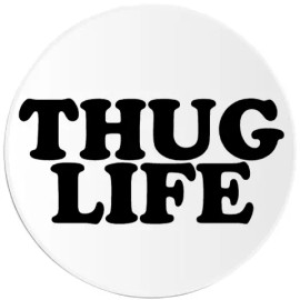 Kiwi Gifts Thug Life - 3 Pack Circle Stickers 3 Inch