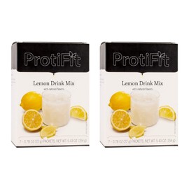 PROTIFIT - High Protein Lemon Fruit Drink 2 Pack, 15g Protein, Low Calorie, Sugar Free, Ideal Protein Compatible, 7 Servings Per Box, (2 Pack)