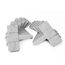 Faux Cobbled Stone Garden Edging | Realistic, Instant fit creates a neat & tidy border around your Lawn Path or Garden | W24xH10cm with a 13cm Spike | From Easylife Lifestyle Solutions | Pack of 10