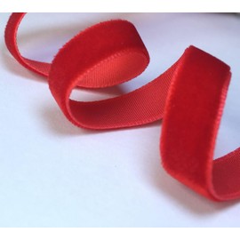 10 Yards Vintage Red Velvet Ribbon 3/8 Inch Wide for Wedding Christmas Party Wrapping DIY Crafts Floral Bouquets Home Decor