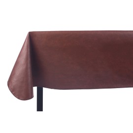 Yourtablecloth Heavy Duty Vinyl Rectangle or Square Tablecloth – 6 Gauge Heavy Duty Tablecloth – Flannel Backed – Wipeable Tablecloth with Vivid Colors & Many Sizes 52 x 70 Rust Print