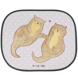 Mr. & Mrs. Panda Car Sun Shade Otter Hands Holding - Gift, Car Sun Protection, Sea Otter, Sun Car, Sun Protection Car Window, Happy,