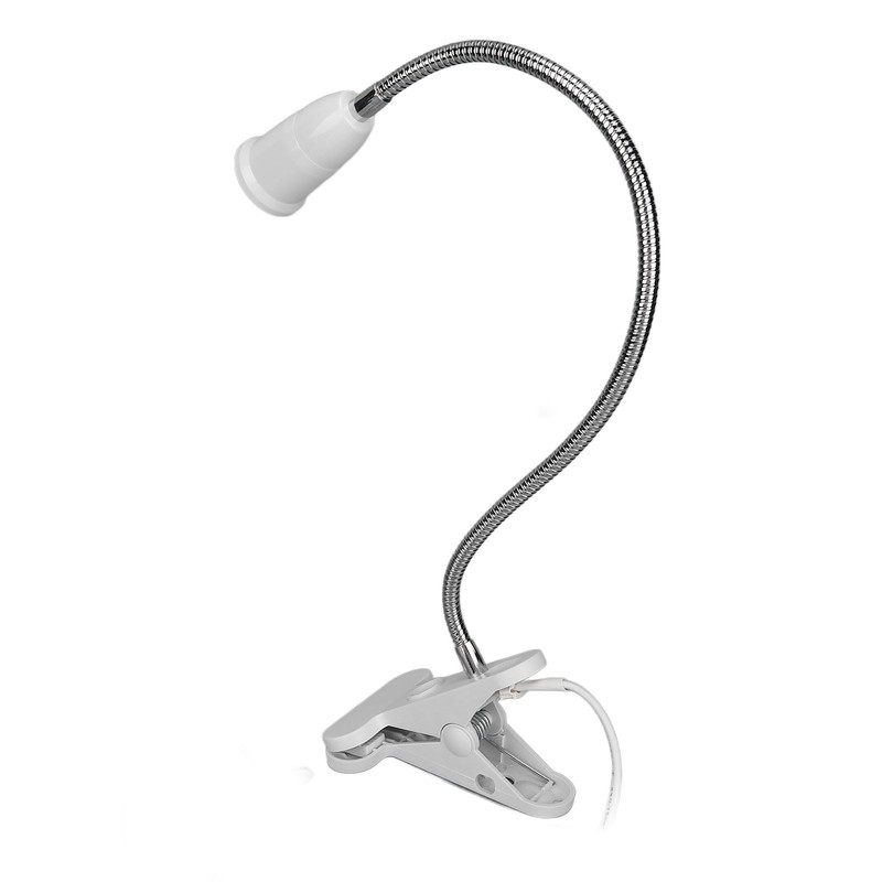 Desk Clip Clamp Lamp Holder LED E27 Light Socket Adjustable