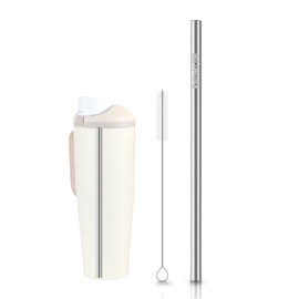Replacement 316 Metal Stainless Steel Straws Compatible for Owala FreeSip Sway 30oz 40oz & FreeSip Tumbler 40oz Water Bottles,Eco-Friendly Alternative to Plastic Straws (9.76Inch)