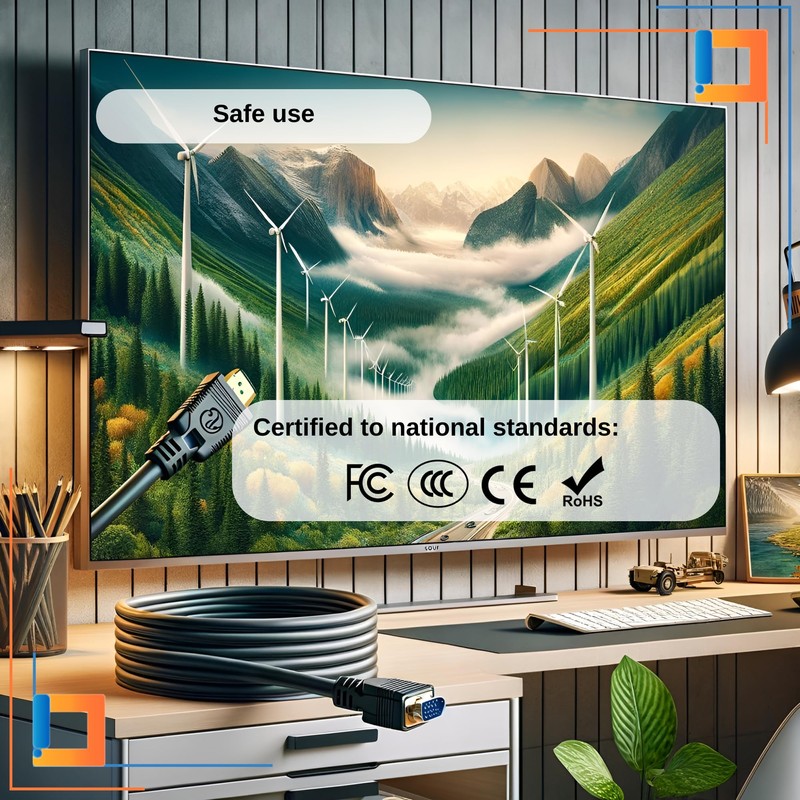 Co2 HDMI to VGA D-SUB 2K/60Hz Full HD Plug &