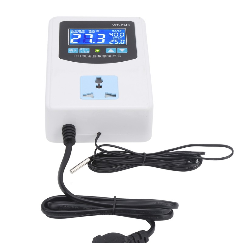 Temperature Controller Digital Microcomputer Intelligent Thermostat Protector Switch 1500WUS Plug