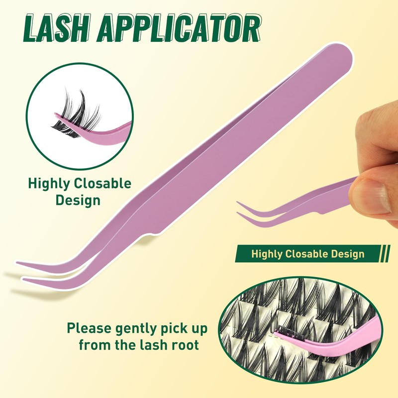 KEYYOULASH DIY Lash Extension Kit 120pcs Eyelash Clusters Eyelash Extension