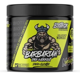 Pre entreno barbarian sabor helado de limon de 350 gr rinde 35 servicios (STANO)