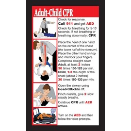 Adult/Child CPR and Choking Pocket Reference Cards LOT of 50